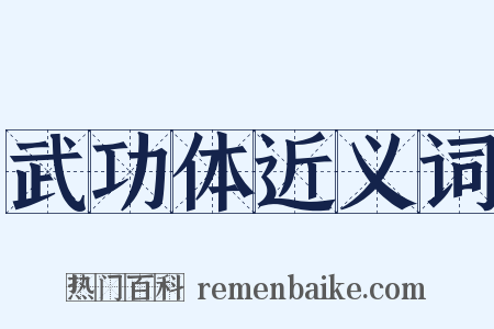 武功体近义词是什么意思的图片